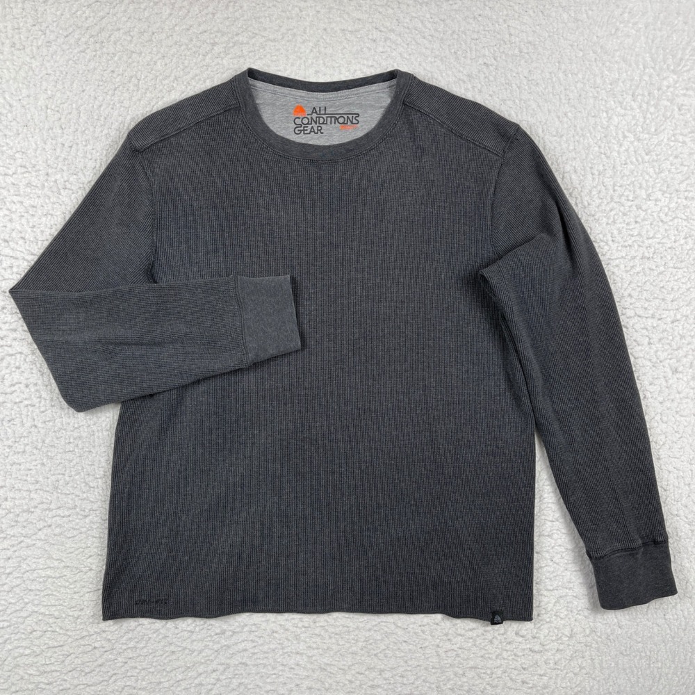 Nike ACG Thermal Shirt Mens Medium Gray Waffle Knit‎ Dri-FIT Long Sleeve Top